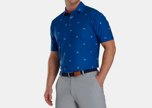Footjoy Thistle Print Lisle Self Collar