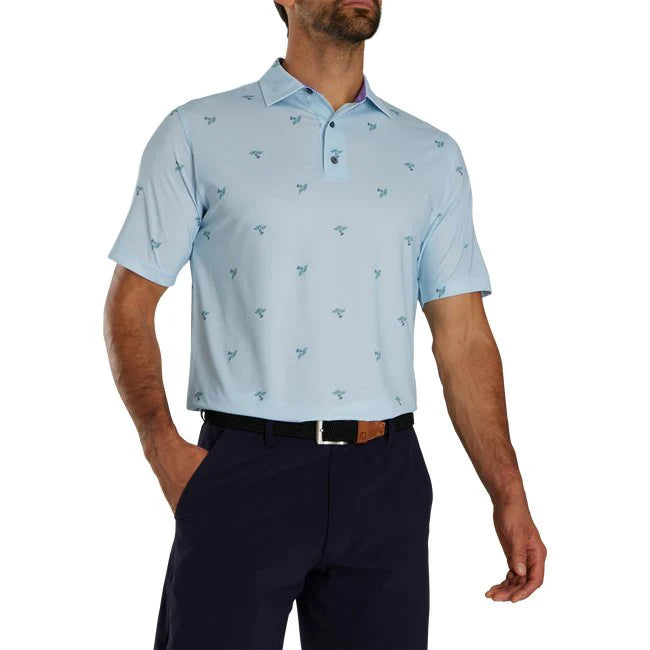 Footjoy Thistle Print Lisle Self Collar