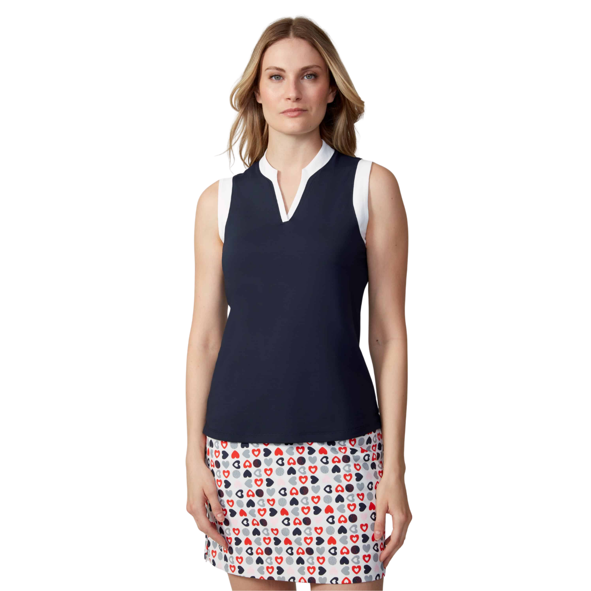 Swing Control Sleeveless Contrast