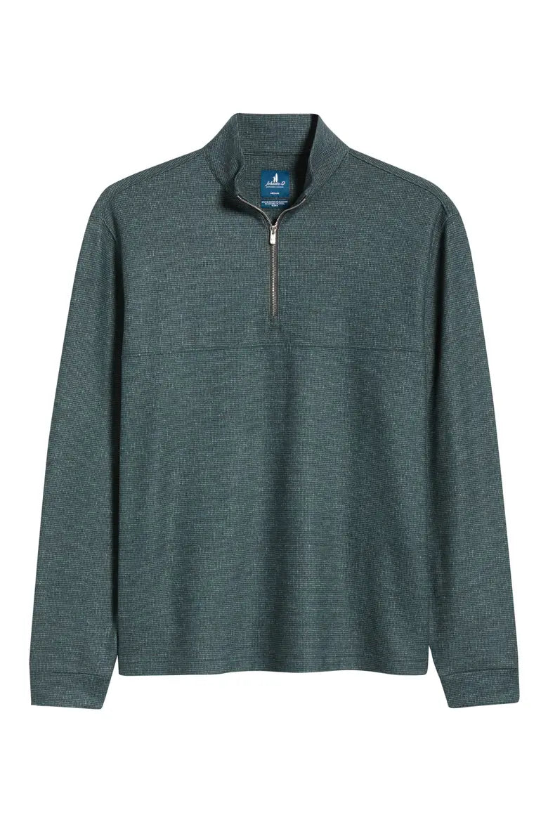 Johnnie-O Mikey Printed Check Quarter Zip Pullover