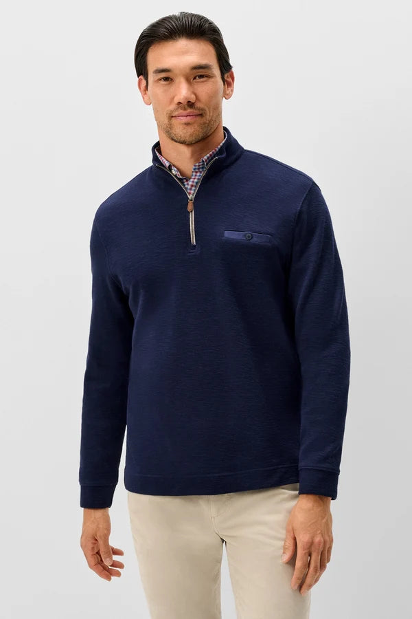 Johnnie-O Flame Stitch Quarter Zip Pullover