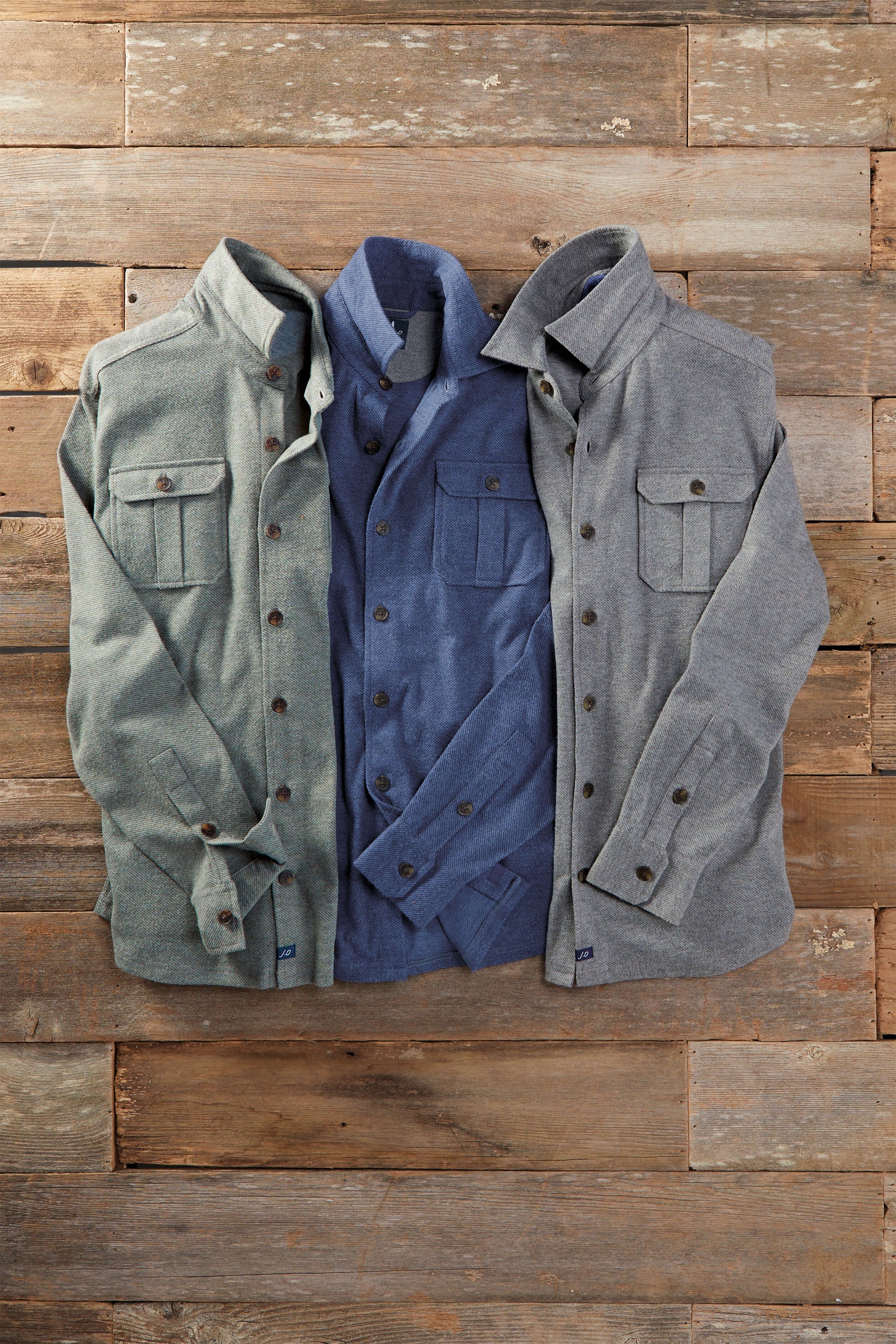 Johnnie-O Long Sleeve Sequoia Solid Twill Flannel Shirt