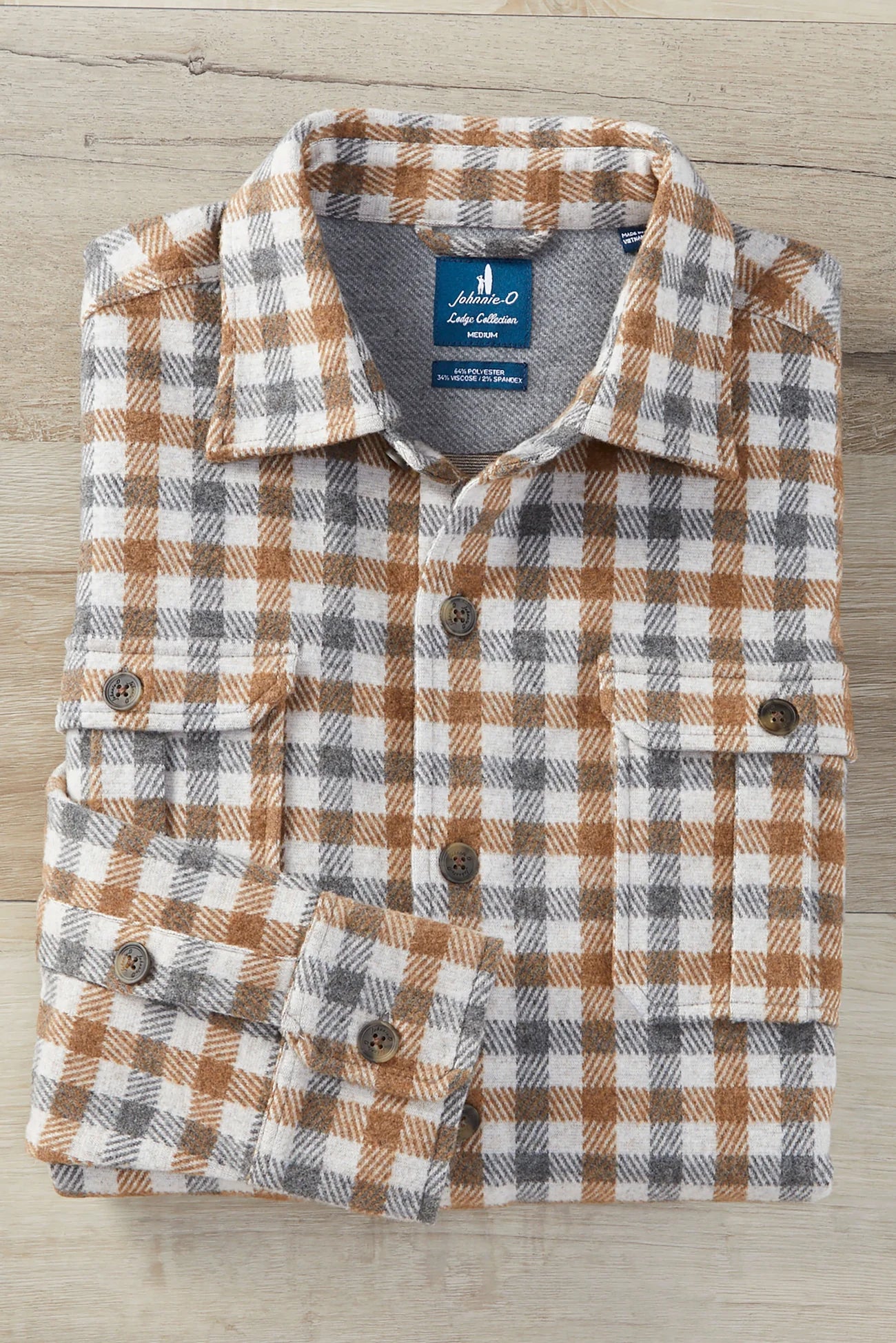 Johnnie-O Long Sleeve Cabin Check Flannel Shirt