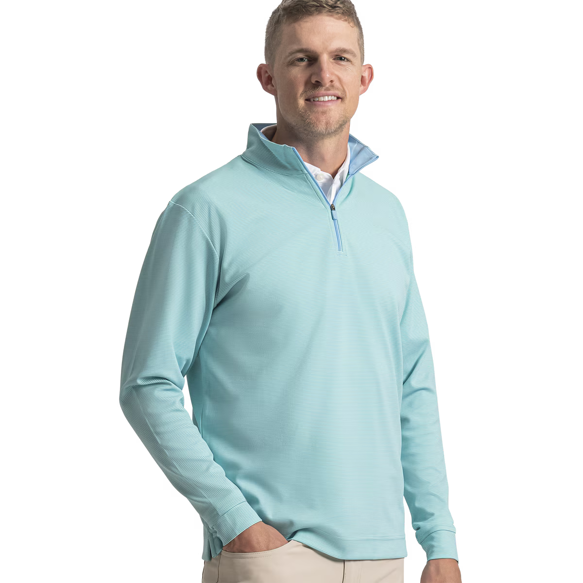Footjoy Ottoman Stripe Knit 1/4 Zip