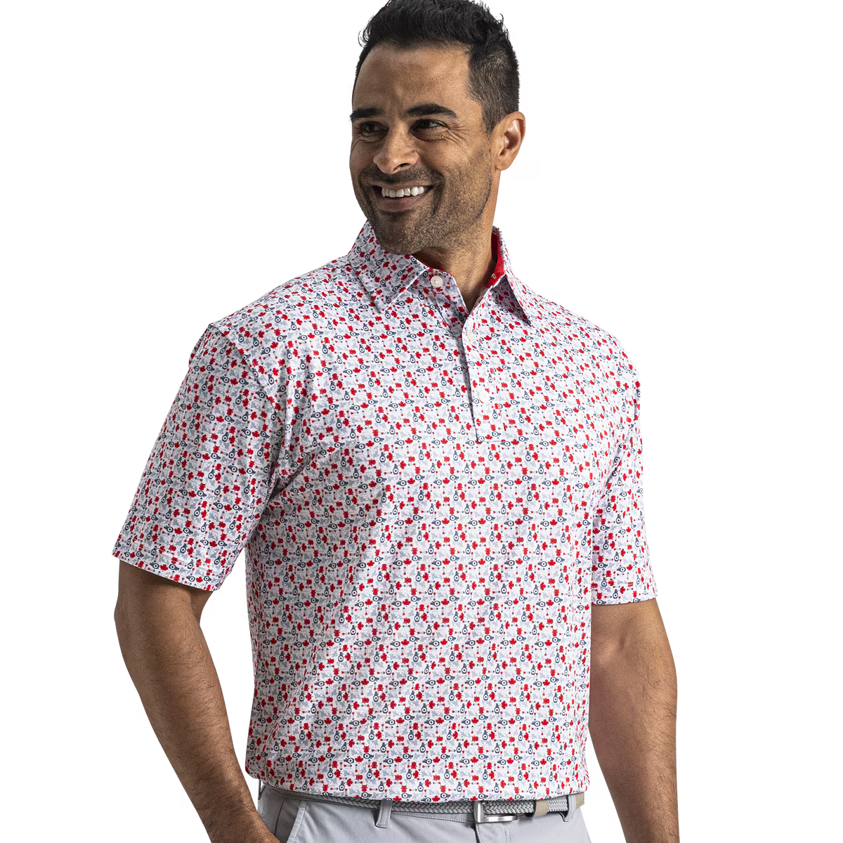 Footjoy Canada Maple Syrup Lisle Polo