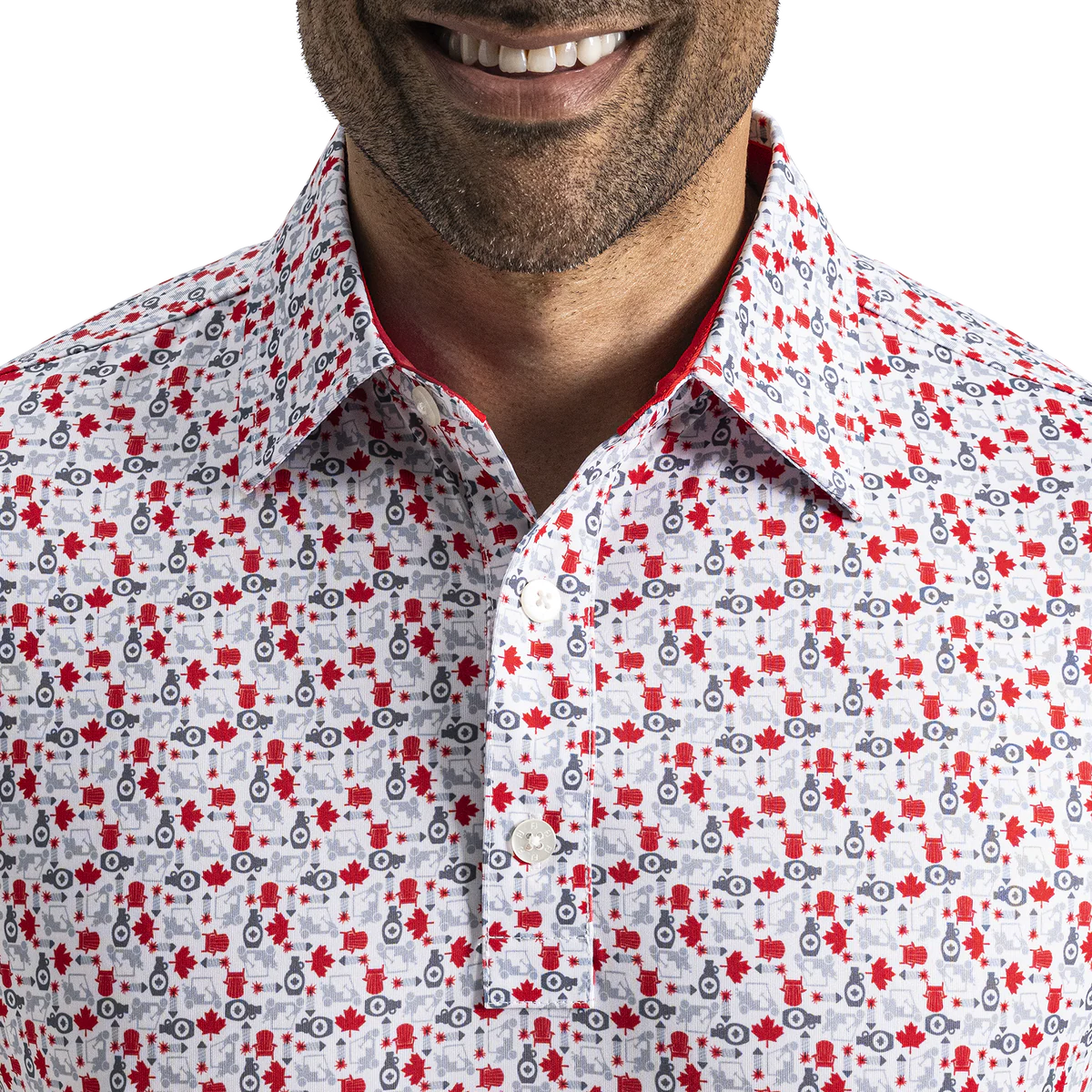 Footjoy Canada Maple Syrup Lisle Polo