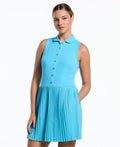 Penguin Mixed Media Pleated Dress