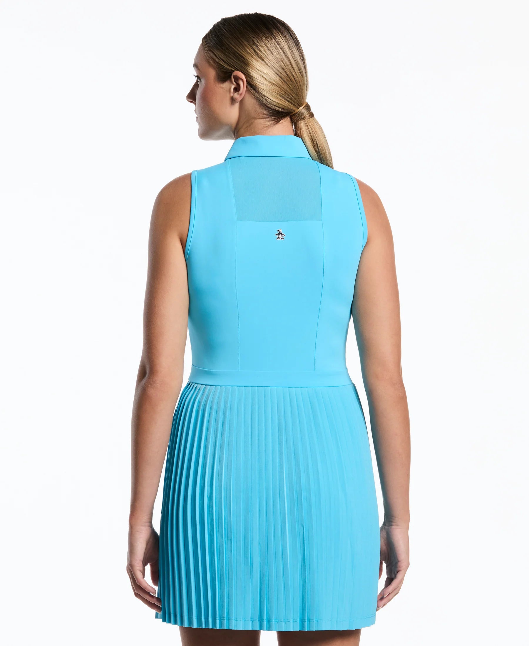 Penguin Mixed Media Pleated Dress
